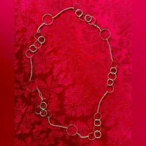 Gold-toned hoop necklace